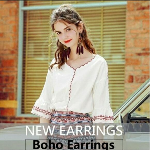 🌼Boho dangle feathers  - Picture 9 of 9